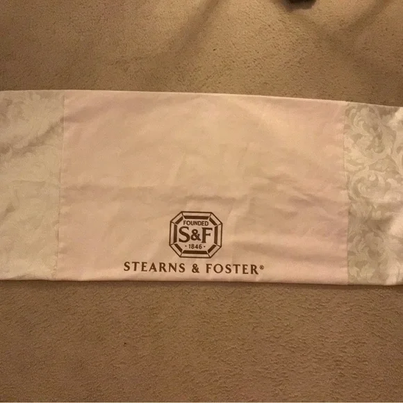 Stearns & Foster Cream Suede Paisley Roped Trim Luxury 58”Body Pillow Sham - Picture 2 of 11